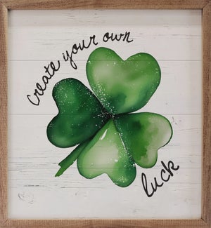 Create Your Own Luck Clover White